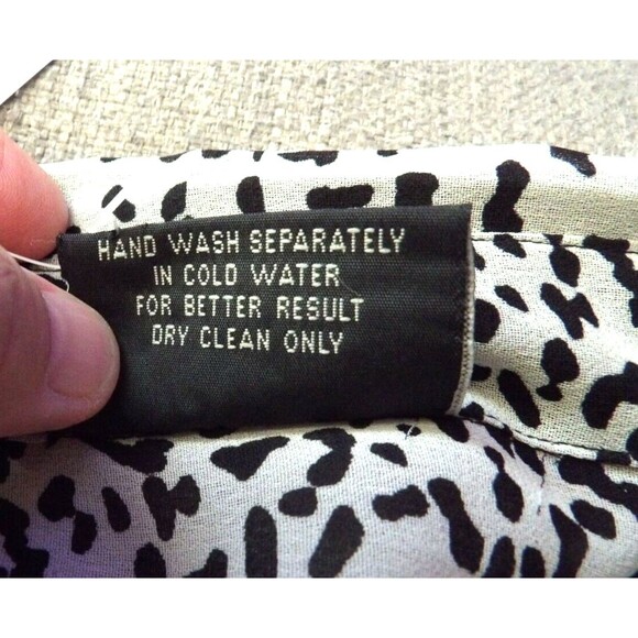 Zashi NWT Blouse Shirt Button Up Sheer Animal Print Ombre New Coverup 3/4 Sleeve - Picture 8 of 15